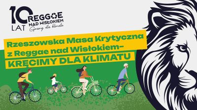 Grafika promująca Rzeszowską Masę Krytyczną z Reggae nad Wisłokiem